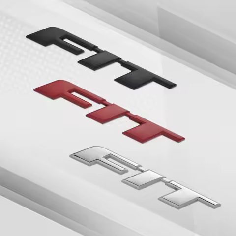 Car Badges FIT Trunk Emblem Metal Stickers Body Decals Letter Decor For Honda FIT JAZZ GK5 TYPER Mug