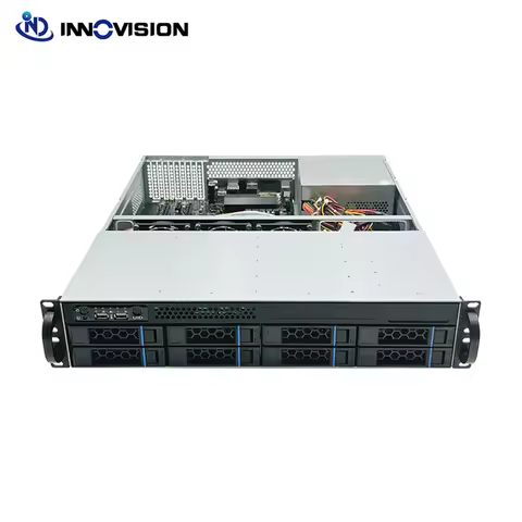 Compact 2U rack 8Bay Storage Server Case Support ATX powersupply MATX Motherboard NAS Server Chassis