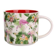 Home Line Porcelain Ceramic Mug Glass Motif 400 cc Set of 2