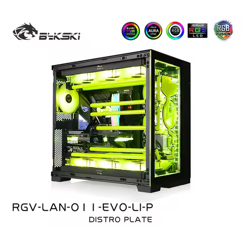 Bykski Distro Plate Water Cooling Kit for LianLi O11 EVO Chassis Case CPU GPU RGB RGV-LAN-O11-EVO-LI