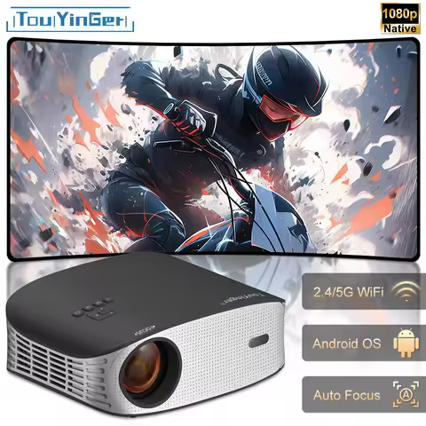 Touyinger ET32 1500ANSI Full HD 4K Projector 5G WIFI Home theater Media Video Player Smart Beamer