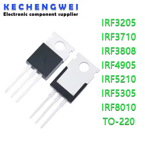10PCS IRF3205PBF IRF3205 TO-220 Power MOSFET IRF3710 IRF3808 IRF4905 IRF5210 IRF5305 IRF8010 IRF3710
