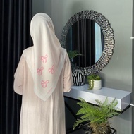 MIKKA | Hijab Coquette | Ribbon Hijab Coquette | Ribbon Patterned Hijab | Hijab Coquette Printing