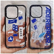 ADER ERROR Hard Transparent Phone Case for iPhone 17 16 15 14 13 12 Pro Max Plus Air