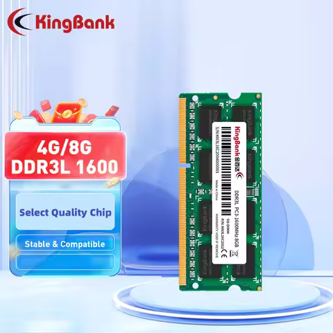 KingBank Laptop DDR3L DDR3 8GB 4GB 1600Mhz SO-DIMM Notebook Ram DDR3 Dual Channel Office Computer Me