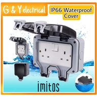 [SIRIM] Imitos Weatherproof Cover / Waterproof Cover IP66 With 13A Socket Wall Switch Single / Doubl