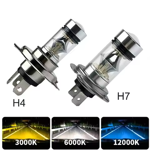 2Pcs H4 H7 Led Car Fog Light Headlight Super Bright H8 H9 H11 9005 9006 H1 H3 Car Lamp Headlamp Bulb