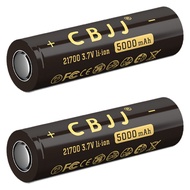 21700 Rechargeable Battery, 3.7 Volt 21700 Battery 5000mAh Flat Top 21700 Li-ion Battery for Flashli