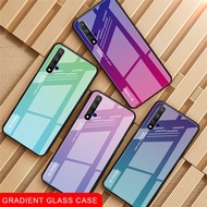 Casing For Huawei Nova 5T 4 4e 3 3i 3e 2i Nova3i Nova4 Nova2i Nova5T Gradient Tempered Glass Phone Case Hard Back Cover