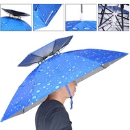 Anti UV Protect Windproof Holdless Umbrella Hat Fishing and Farming Payung Topi Kepala Memancing