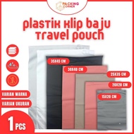 Travel Pouch Plastik Klip Baju 15x20 20x28 25x35 30x40 35x45 Kantong