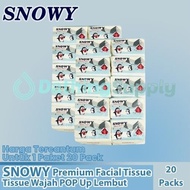 20 PACK Snowy Pop Up Tissue (Up to 300 Ply) Dining Table Tissue/ with Mouth Wipe Snowy Pop Up 2-Ply/
