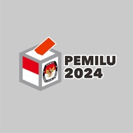 PATCH STIKER SABLON BAJU Logo KPU PEMILU 2024 | cetak DTF Sablon iron patch setrika Polyflex Pvc | E
