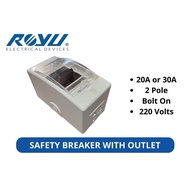 Safety Breaker with Cover Outlet Moulded Case 20A 30A