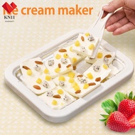 Ice Cream Maker Pan with 2 Scrapers Ice Cream Maker Plate Multifunctional Cold Sweet Food Plate SHOPCYC8972