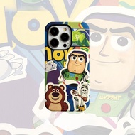 Sarung iPhone Cartoon Buzz Lightyear 2-in-1 sesuai untuk iPhone 16 /15Pro Max /13 Pro Max /11 Pro Ma
