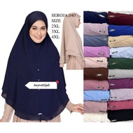 3XL / XXXL HIGH QUALITY TUDUNG SARUNG LABUH HEAVY CHIFFON 2 LAYER KHIMAR BERDAGU AWNING SCUBA DIAMOND