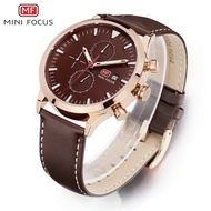 [GARANSI] Mini Focus Jam Tangan Pria Classic Casual Tali Kulit Original MF0015G