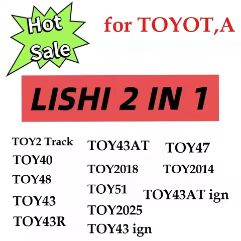1pcs Lishi 2 in1 Tool TOY40 TOY2014 TOY43 TOY43AT TOY43R TOY47 TOY48 TOY51 TOY2014 TOY2018 TOY2 for 