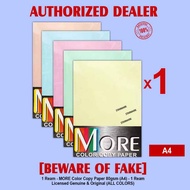 MORE Color Copy Paper Papers Colored A4 Size 8.25x11.75in 80gsm MORE Copy Paper - 1 Ream