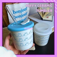CELERY.ID - Miffy Ceramic Tumbler 240ML 260ML Miffy Ceramic Tumbler with Straw