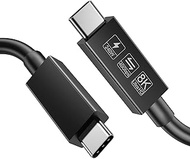 Icseio Thunderbolt 4 Cable - 4.92ft, USB 4 Cable for iPhone 15 Charger,40 Gb/s Data Transfer, 8K Display Support,240W Charging USB C to USB C Cable for MacBooks, Hubs,Docks &amp; More