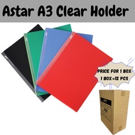 [1Box=12pcs] ASTAR A3 CLEAR HOLDER FILE  /POCKET CLEAR FILE/ Clear Holder /Display Book/Document Fil