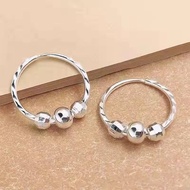 热卖特惠香港正品9999纯银耳环转运珠银耳环耳饰耳吊足银韩版女耳环送礼 S9P8wyDGiw0120