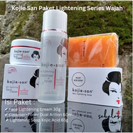 FREE POUCH Kojiesan Lightening Paket Kojie san Face Lightening Cream + toner 100 ml + sabun 65 gr/Pe