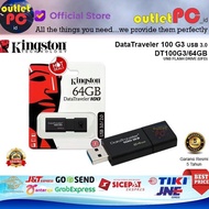 New Kingston Flashdisk Datatraveler 100 G3 64Gb Dt100G3/64Gb Usb3.0 64
