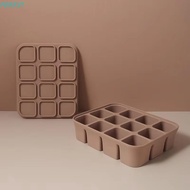 PERRY1 Ice Cube Mold, Easy Demolding 4/6/12 Grid Ice Cube Maker, Multifunctional with Lid Squared Sh
