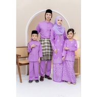 [ PURPLE LILAC ] SET SEDONDON FAMILY | COUPLE | TUNANG | KURUNG MODEN SONGKET TABUR ❤️ BAJU MELAYU M