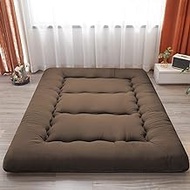 Heimorn Japanese Floor Mattress, Japanese Futon Mattress, Shikibuton Foldable &amp; Portable Camping Mattress with Washable Cover, Brown Queen