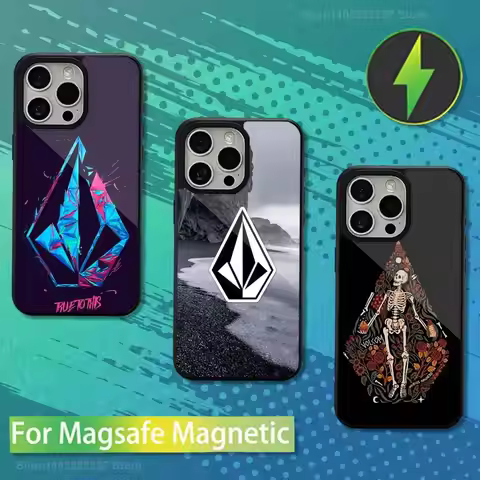 Sport V-VOLCOM-ES Style Phone Case For iPhone 13,12,11,16,15,17,14,Pro,Max,Plus,Mini, For Magsafe,Ma