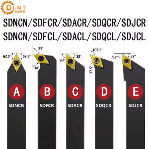CNC Lathe Tool SDNCN SDJCR SDACR SDFCR SDQCR 1010 1212 1616 2020 2525 93 Degree Metal Lathe Cutting 