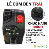 Bộ cùm công tắc Domino Trái và Phải cao cấp đầy đủ chức năng lắp xe máy xe điện chính hãng Thiên Lộ
