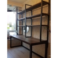 loft Bookshelf Desk Work Combination Desk Counter-style Electric Double No-drill Writing Integrated 