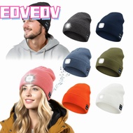 EOVEOV Bluetooth Beanie Hat, With Light Speaker Mic Headlamp Cap, Unique Removable Headphones Rechar