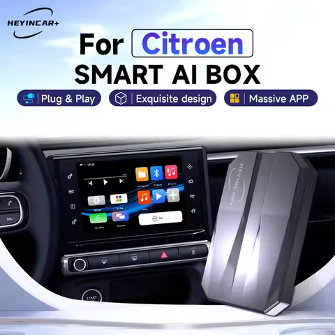 2025 HEYINCAR Smart AI Box Wireless Android Auto CarPlay For Citroen C3 C5 C5X C5 AIRCROSS C3-XR C6 