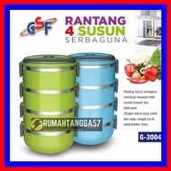 RANTANG SUSUN GSF / RANTANG SUSUN STAINLESS 4 TINGKAT GSF / RANTANG HIJAU GSF /RANTANG PLASTIK BEKAL