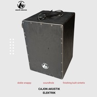 Electric acoustic cajon black electric Drumbox