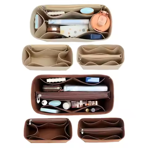 Felt Handbag Insert Bag Bag Support Large Capacity Purse Liner Storage Organization Multi-Pocket Int