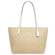 กระเป๋าสะพาย COACH ZIP TOP TOTE IN SIGNATURE CANVAS สีดำ