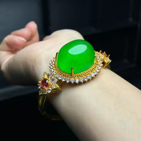 Certified natural High ice Green Burmese Jade jadeite bracelets bangle