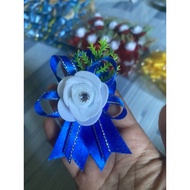Chest Corsage with pin (Royal blue)