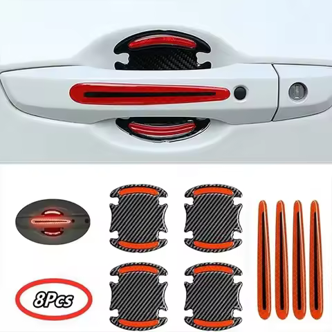 4/8PCS Car Door Handle Reflective Sticker Protection Sticker Door Handle Paint Surface Anti-scratch 