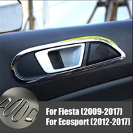 YAE 4pcs/set Car Accessories Interior Inner Door handle Bowl Cover Trim Sticker for Ford Fiesta MK7 2009-2020 Ecosport 2012-2020 O31