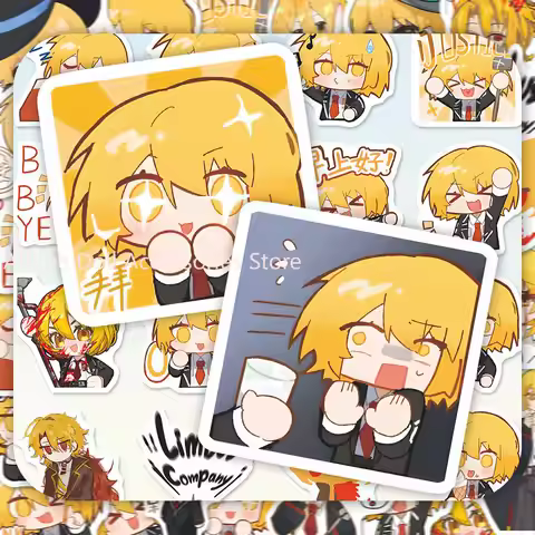 52PCS Limbus Company Don Quixote Anime Sticker Cartoon Graffiti Decals Helmet Skateboard Laptop Moto