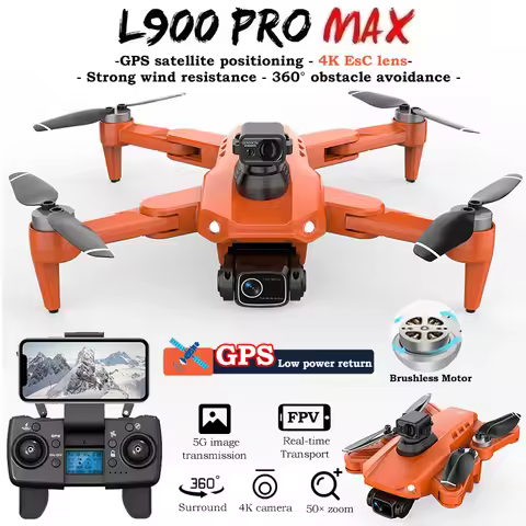 L900PRO MAX FPV Drone 4K HD Camera Professional Aerial Photography Brushless GPS Drone 5G WIFI Obsta