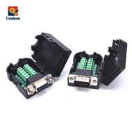delicatecat0c DB9 Connector RS232 Male Female 9 Pin RS485 Breakout Terminals COM Connectors New